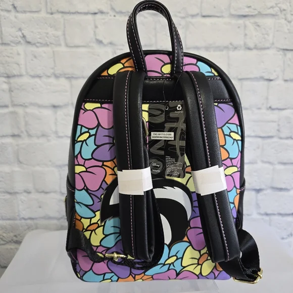 Loungefly Bambi Flower Mini Backpack Floral Blooms Colorful Disney Bag New - Picture 5 of 16